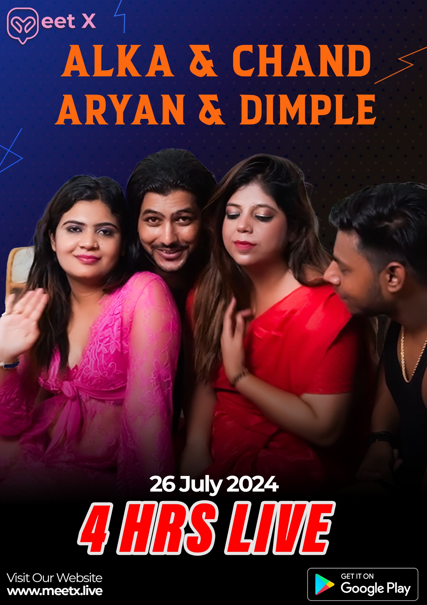 4 Hrs Live (26 July) (2024) Hindi MeetX Live Video